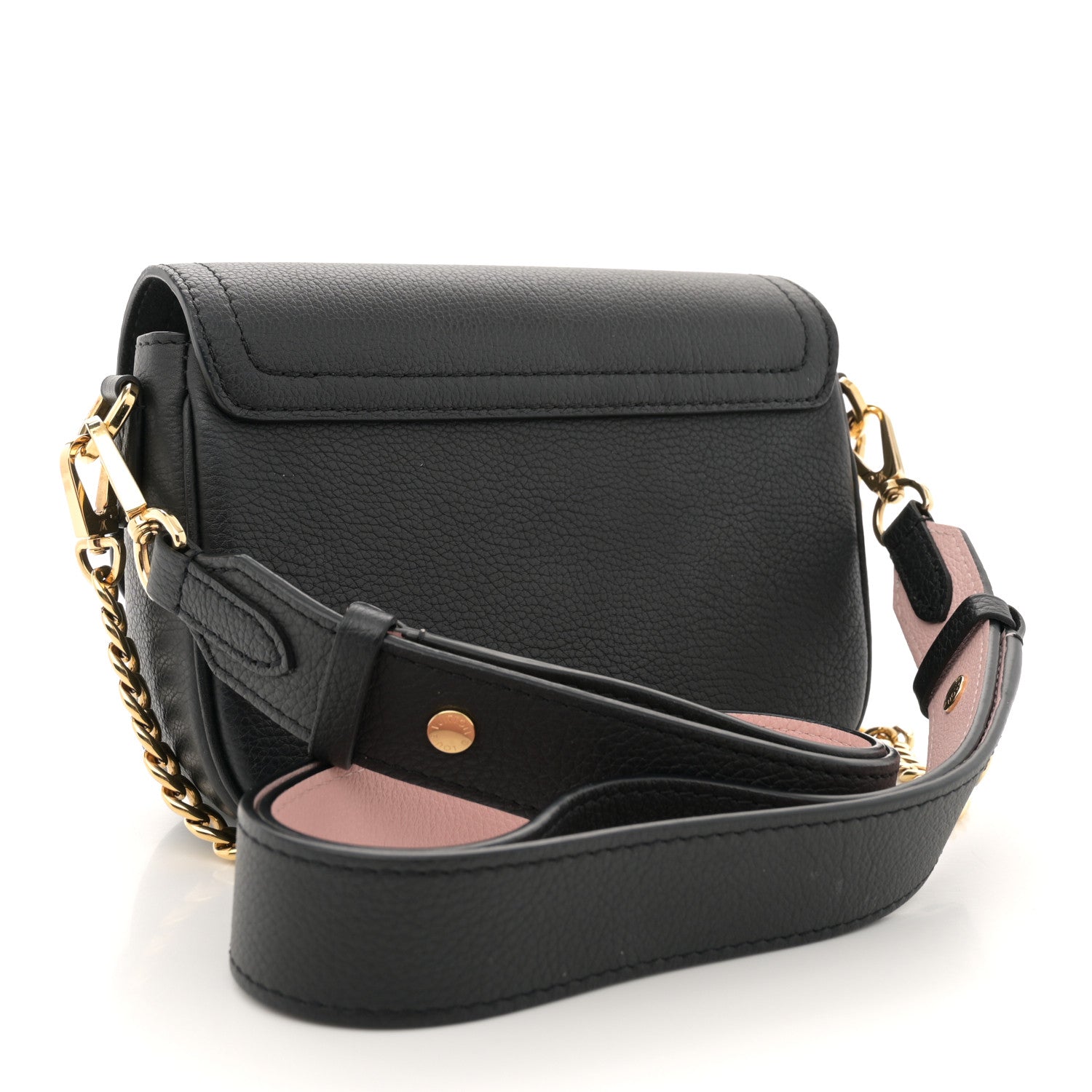 Louis Vuitton Grained Calfskin Lockme Tender Black 3 of 10