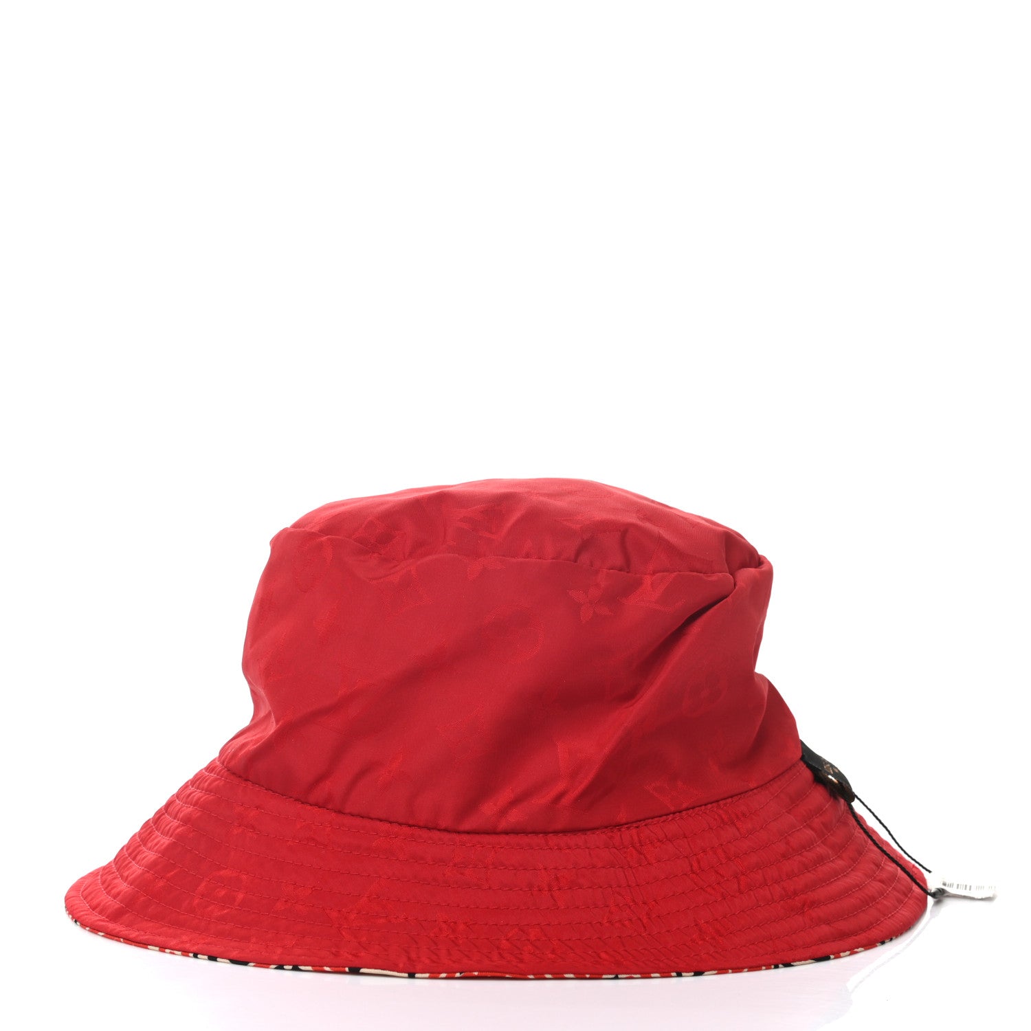 Louis Vuitton Nylon Canvas Monogram Giant Crafty Reversible Bucket Hat Creme Rouge 8 of 15