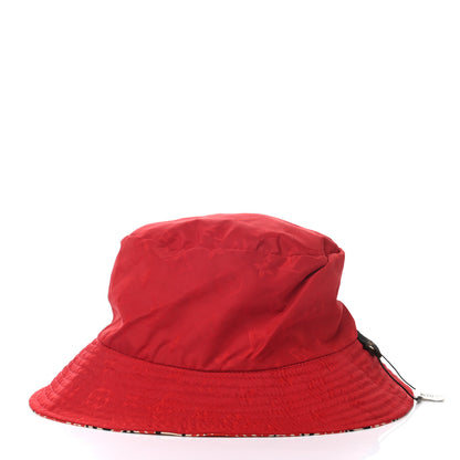 Louis Vuitton Nylon Canvas Monogram Giant Crafty Reversible Bucket Hat Creme Rouge 8 of 15