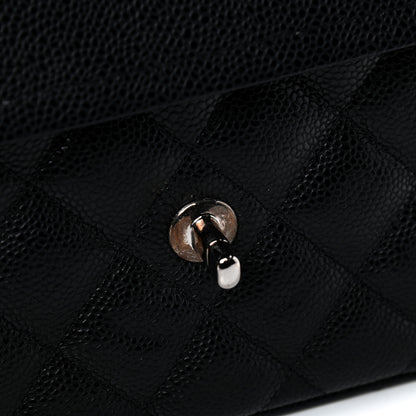 Chanel Caviar Quilted Jumbo Double Flap Black 14 of 15