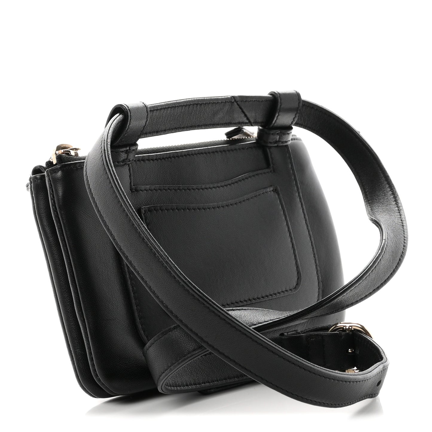 Lambskin CC Mania Waist Belt Bag Black