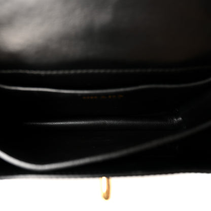 Prada Saffiano Symbole Flap Shoulder Bag Black 5 of 10