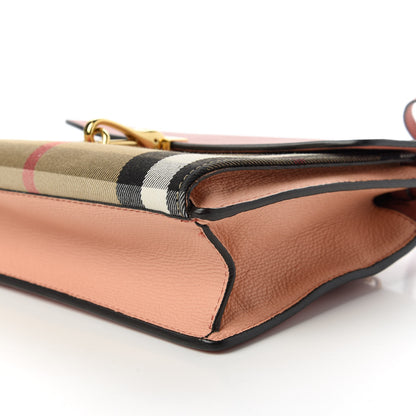 Burberry Derby Calfskin House Check Small Macken Crossbody Bag Copper Pink 7 of 11