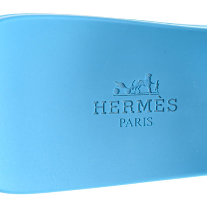 Hermes Rubber Aloha Sandals 38 Bleu Vif 8 of 9