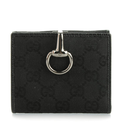 Gucci Monogram Glam French Flap Wallet Black 1 of 7