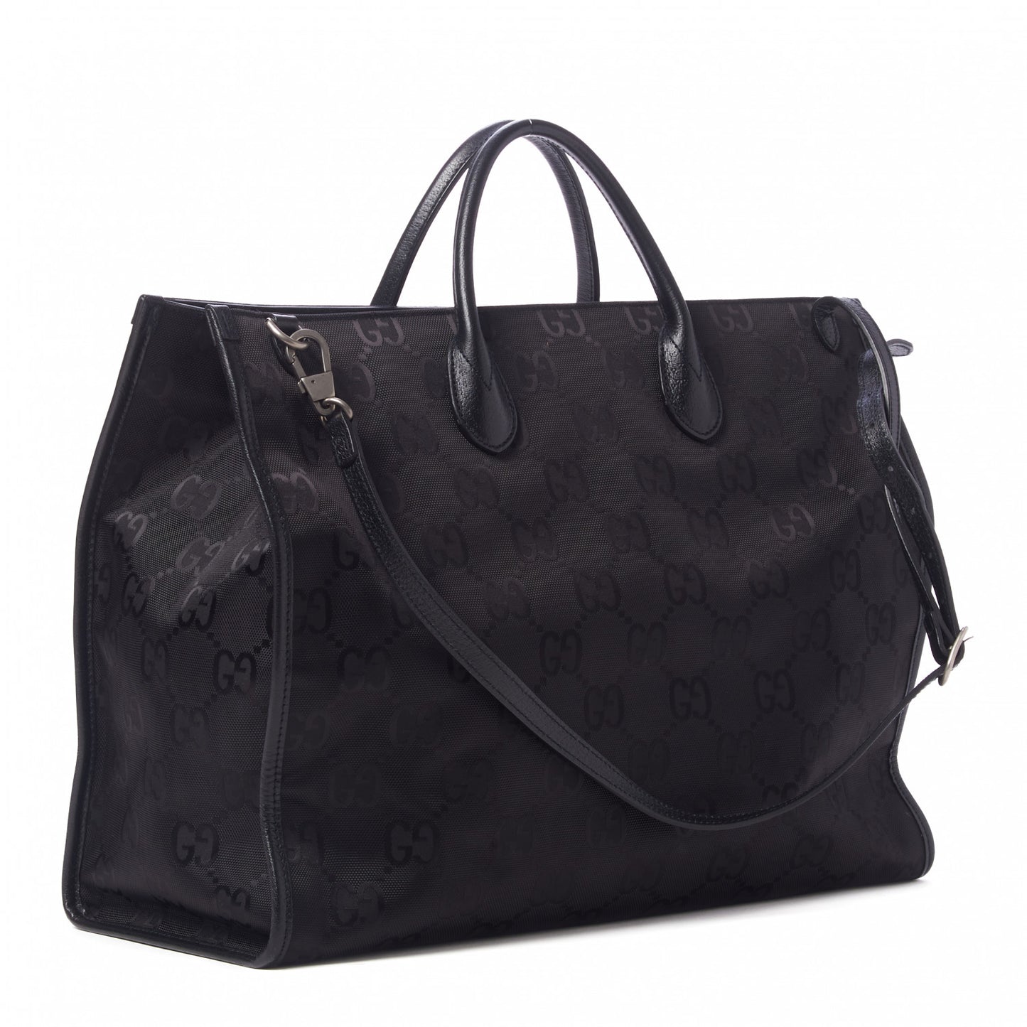 Econyl Nylon Monogram Large Off The Grid Tote Bag Black