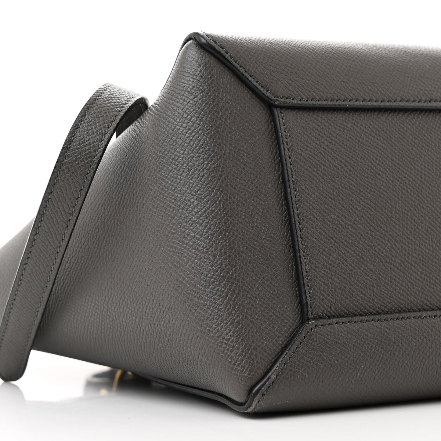 Baby Grained Calfskin Micro Belt Bag Grey