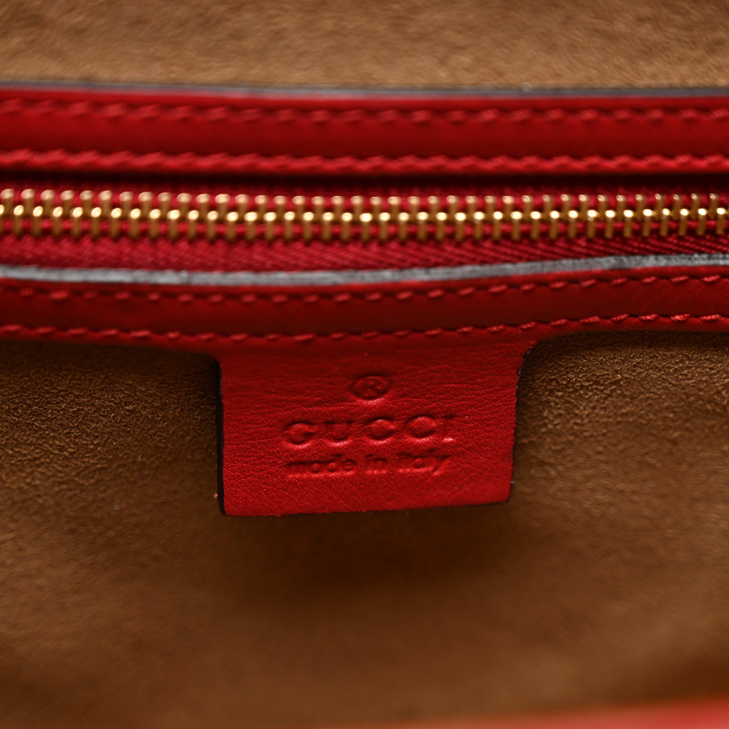Gucci GG Supreme Monogram Calfskin Small Padlock Top Handle Bag Beige Hibiscus Red New Rosette 6 of 10