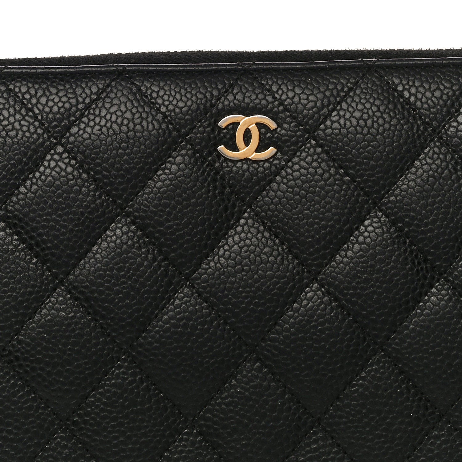 Chanel Caviar Quilted Large Zip Around Organizer Wallet Black 8 of 12
