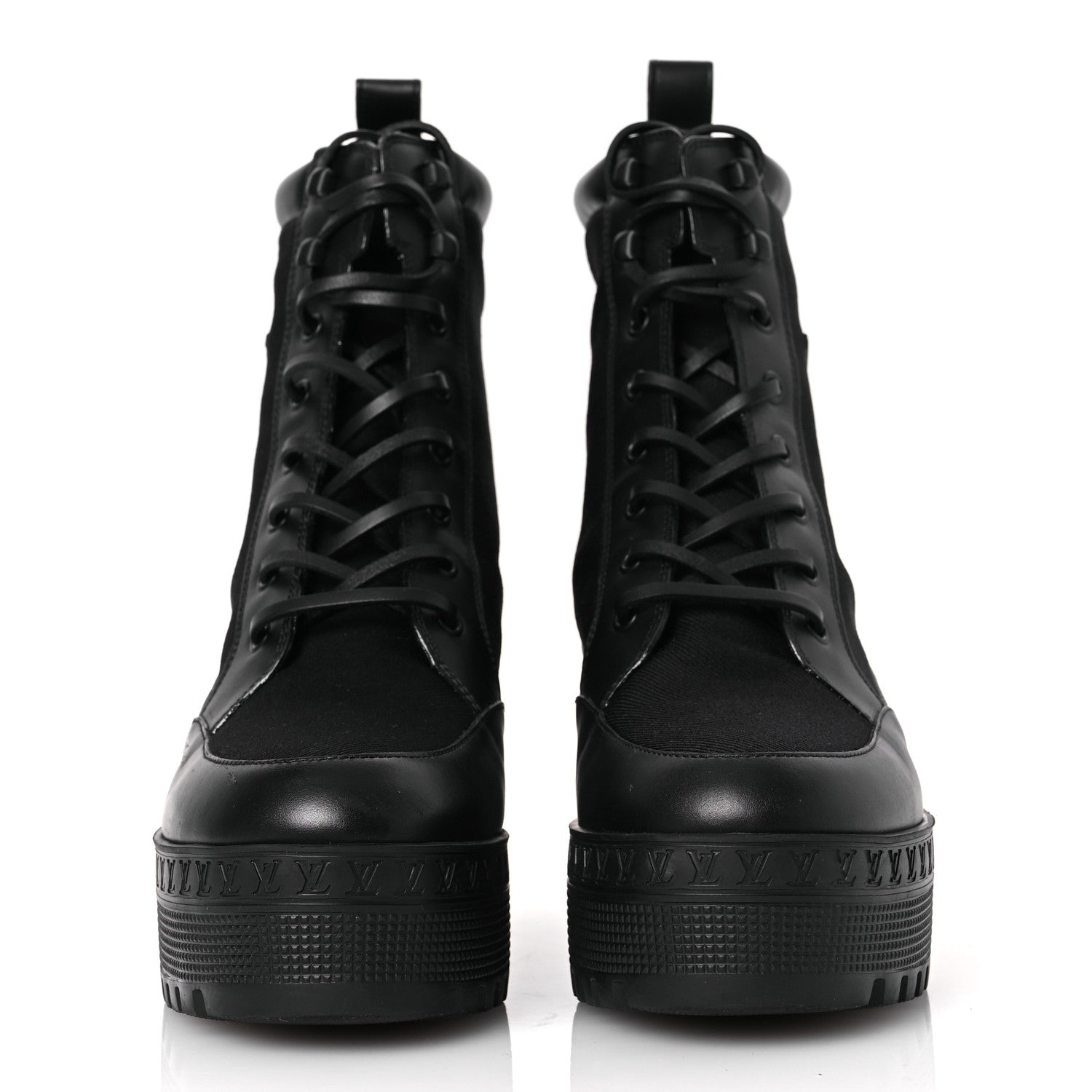 Louis Vuitton Canvas Laureate Platform Desert Boots 38.5 Black 3 of 11