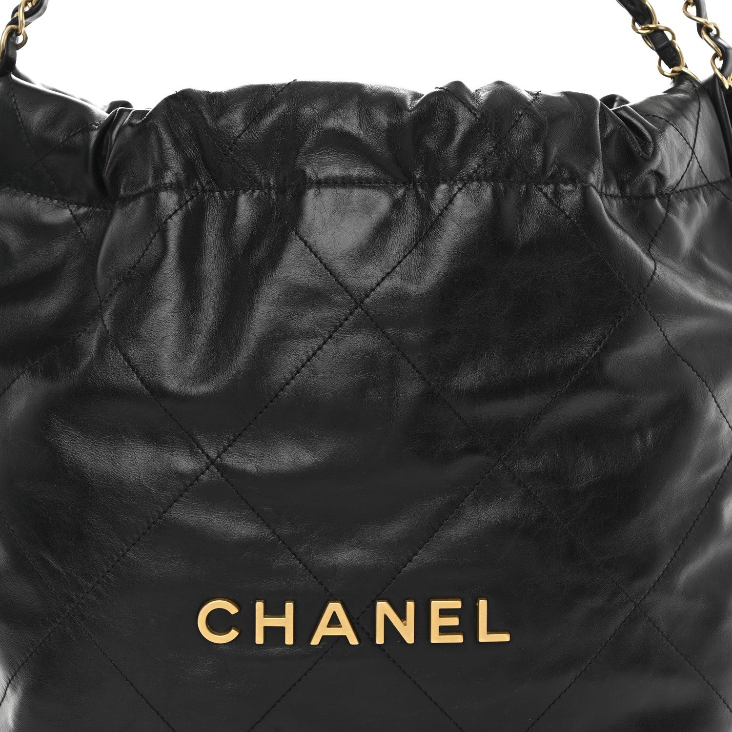 Chanel Shiny Calfskin Quilted Small Chanel 22 Black 9 of 14