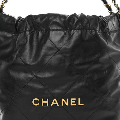 Chanel Shiny Calfskin Quilted Small Chanel 22 Black 9 of 14