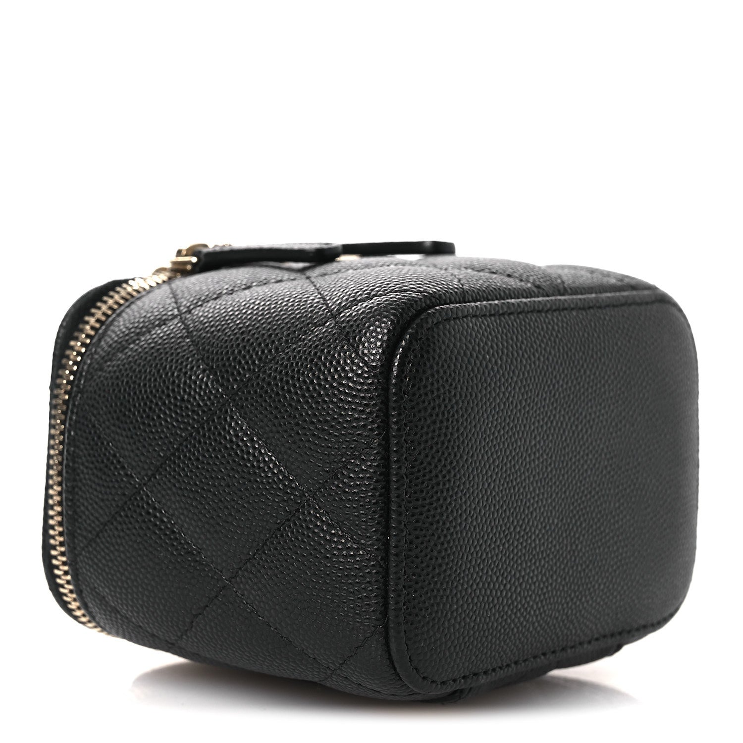 Chanel Caviar Quilted Tiny CC Mini Vanity Case With Chain Black 4 of 10