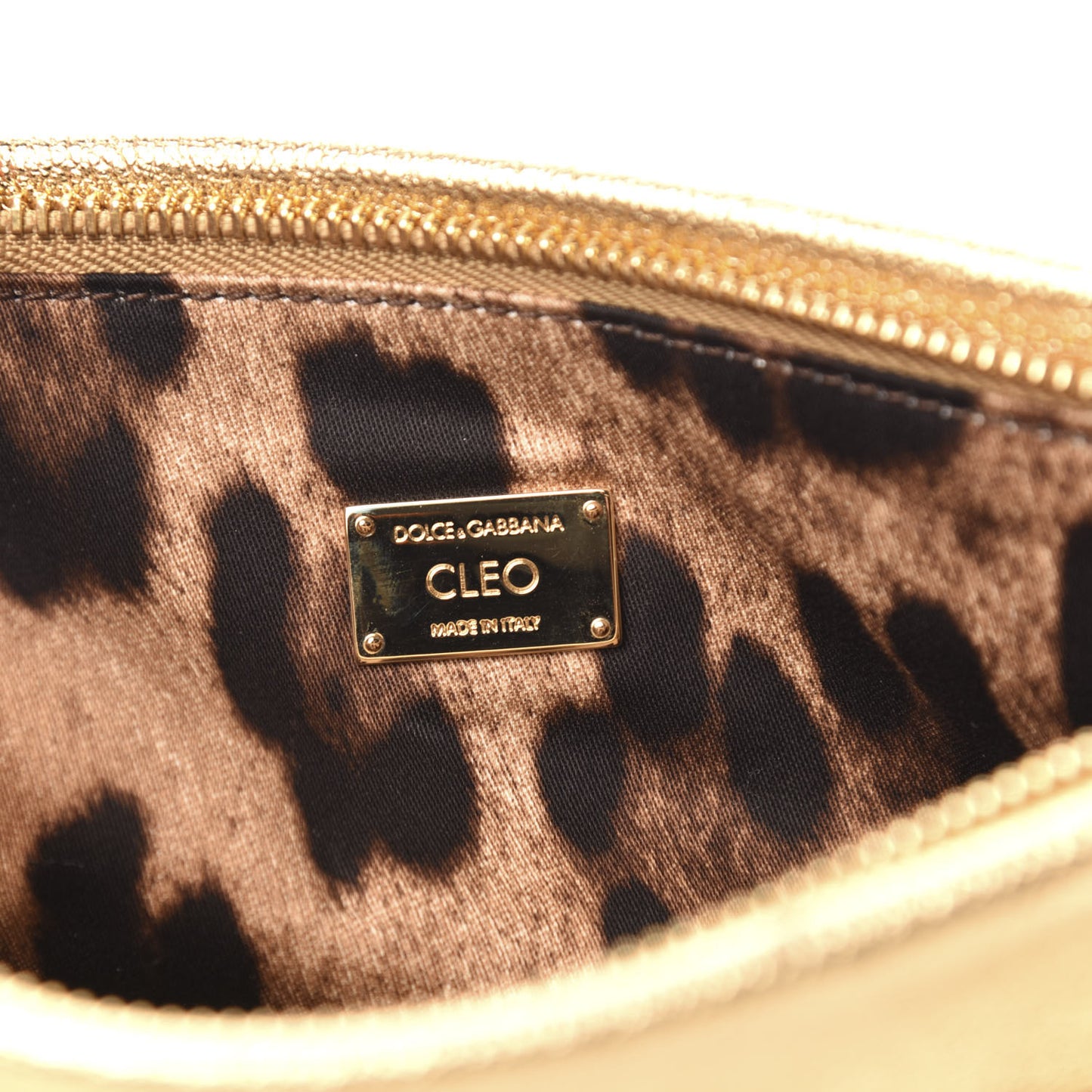 Metallic Calfskin Cleo Dont Buy This Bag Clutch Gold