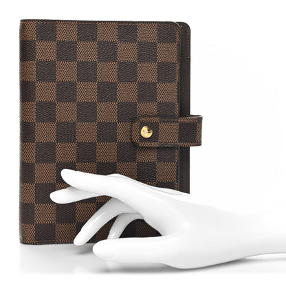 Louis Vuitton Damier Ebene Medium Ring Agenda Cover 2 of 11