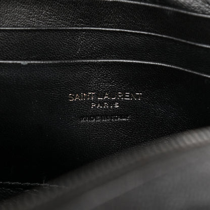 Saint Laurent Grain De Poudre Matelasse Monogram Mini Lou Camera Bag Black 5 of 10