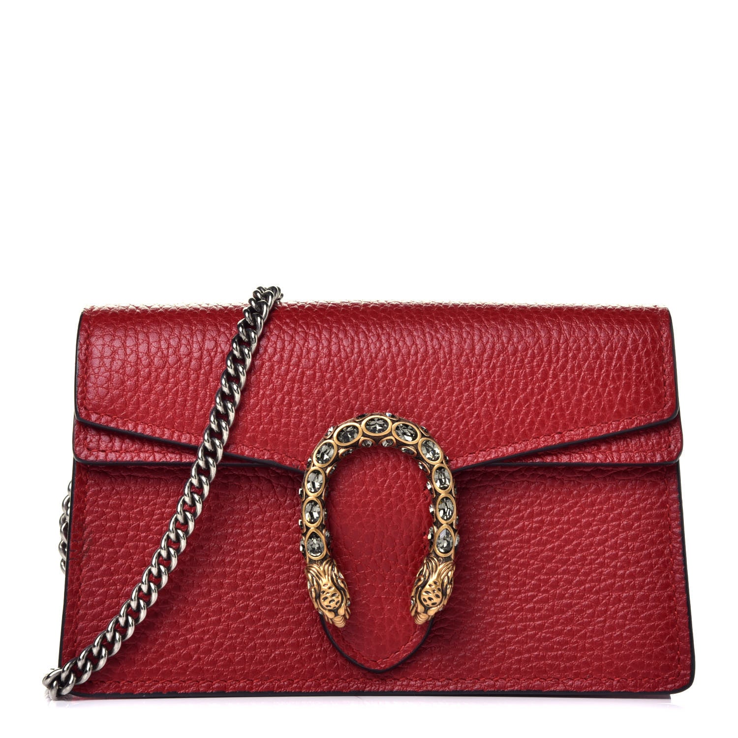 Gucci Calfskin Super Mini Dionysus Shoulder Bag Hibiscus Red 1 of 8