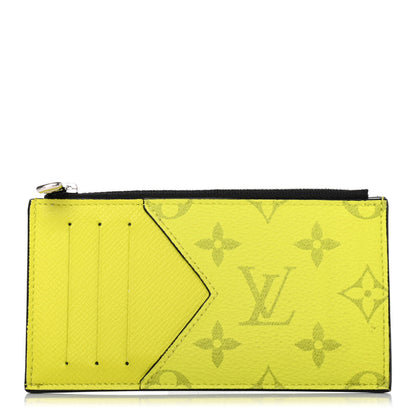 Louis Vuitton Monogram Taiga Coin Card Holder Yellow 1 of 5