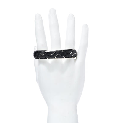 David Yurman Sterling Silver Forged Carbon Mens Cuff Bracelet 2 of 5
