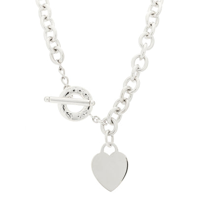 Tiffany Sterling Silver Heart Tag Toggle Necklace 1 of 4