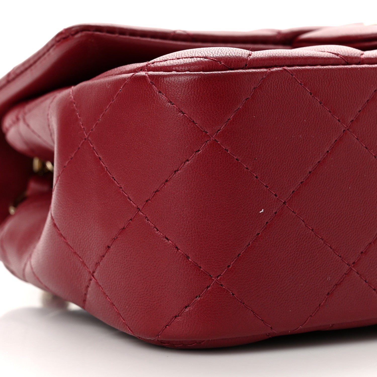 Chanel Lambskin Quilted Mini Rectangular Flap Burgundy 9 of 10