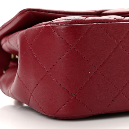 Chanel Lambskin Quilted Mini Rectangular Flap Burgundy 9 of 10