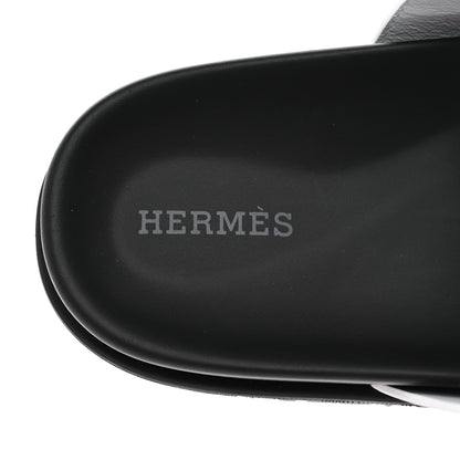 Hermes Calfskin Womens Chypre Sandals 37 White 7 of 9