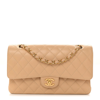 Chanel Caviar Quilted Medium Double Flap Beige 1 of 11