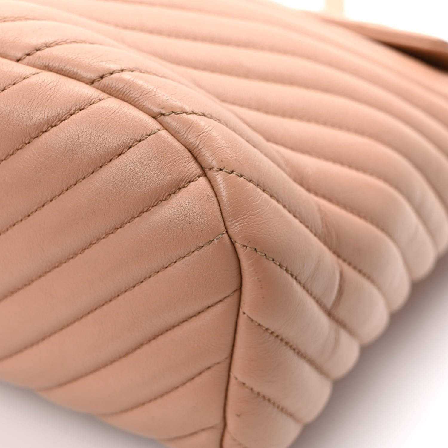 Chanel Calfskin Chevron Quilted Small Urban Spirit Backpack Beige 11 of 14