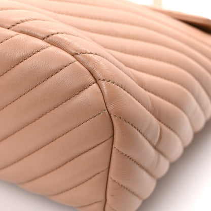 Chanel Calfskin Chevron Quilted Small Urban Spirit Backpack Beige 11 of 14
