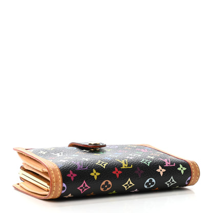 Louis Vuitton Monogram Multicolor French Purse Wallet Black 3 of 5