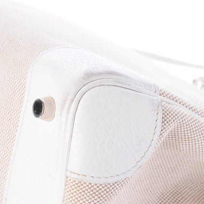 Hermes Toile Taurillon Clemence Birkin 35 White 38 of 41