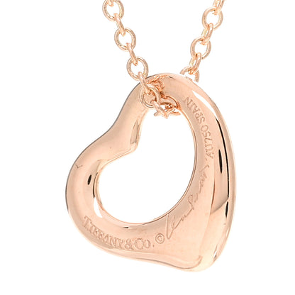 Tiffany 18K Rose Gold 11mm Elsa Peretti Open Heart Pendant Necklace 4 of 4