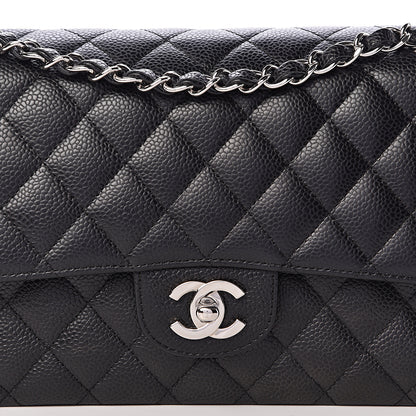Chanel Caviar Quilted Medium Double Flap Black 8 of 11