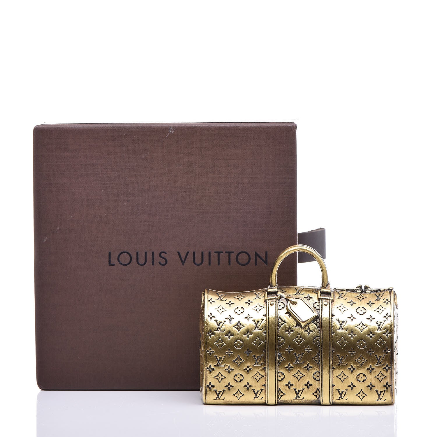 Louis Vuitton Antique Brass Keepall Paperweight 4 of 4
