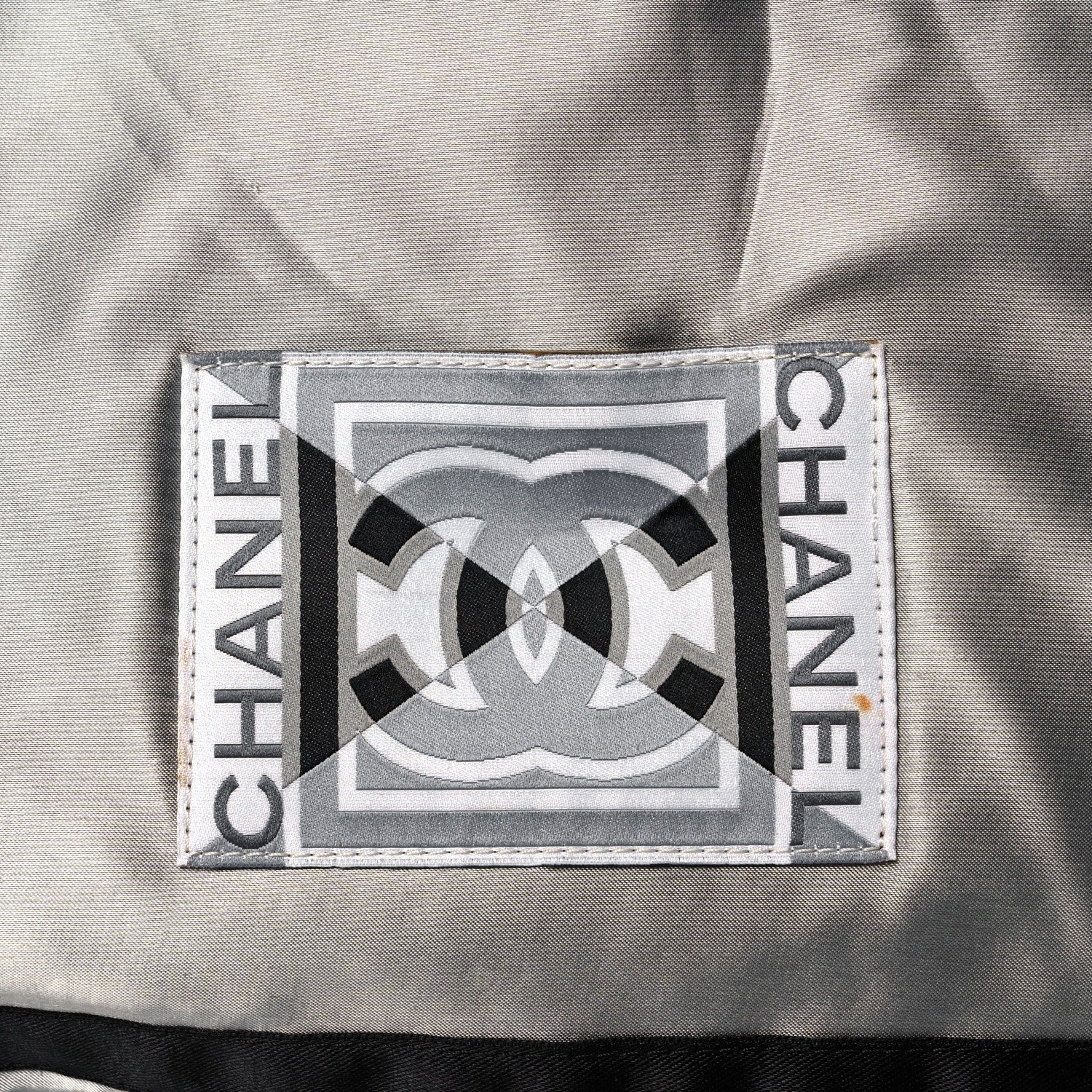 Chanel Metallic Nylon Sport CC Messenger Dark Silver 7 of 19