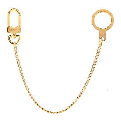 Louis Vuitton Metal Pochette Extender Key Ring Chain Gold 1 of 5