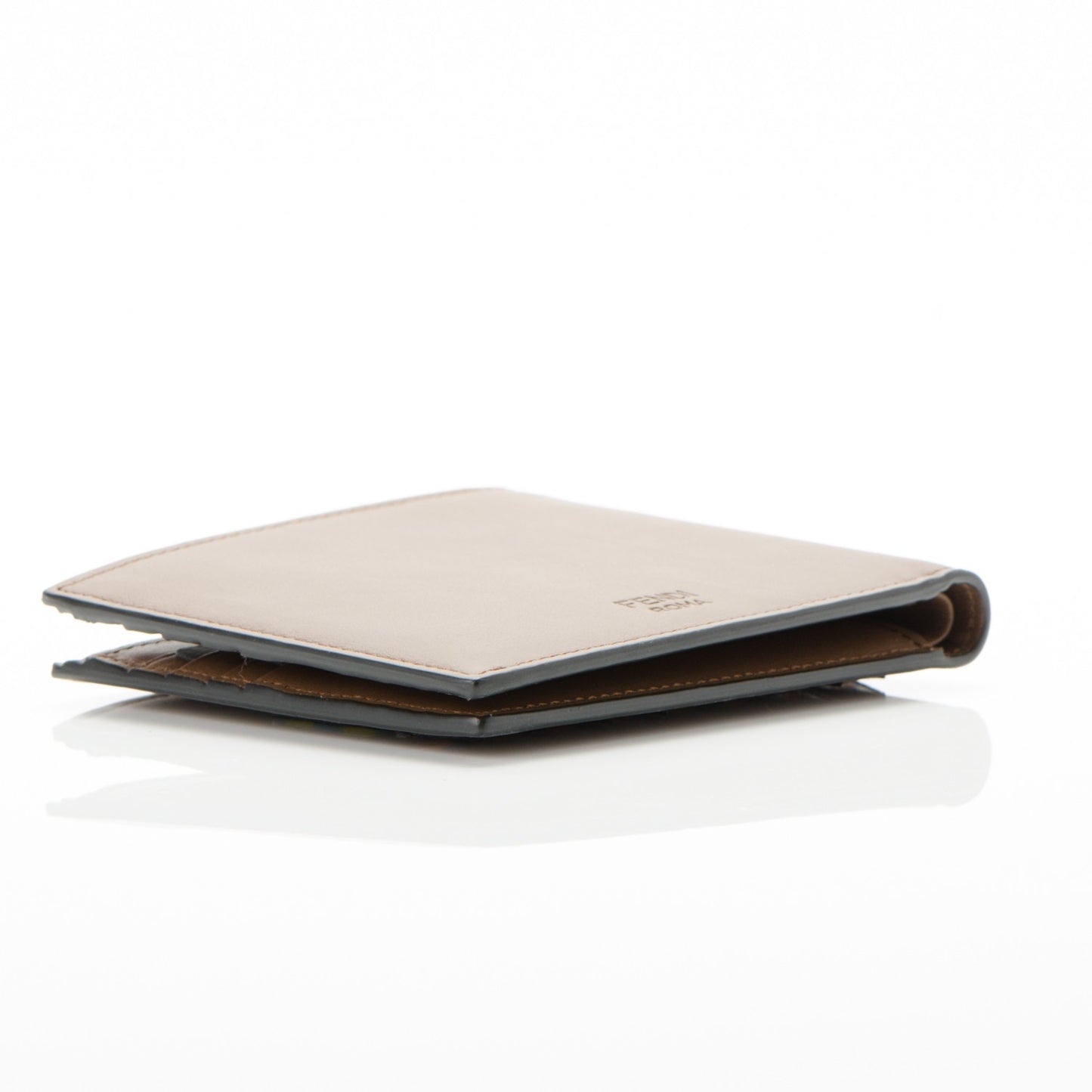 Vitello Elite Striped Eye Monster Bi-Fold Wallet Moka