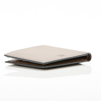 Fendi Vitello Elite Striped Eye Monster Bi-Fold Wallet Moka 4 of 7