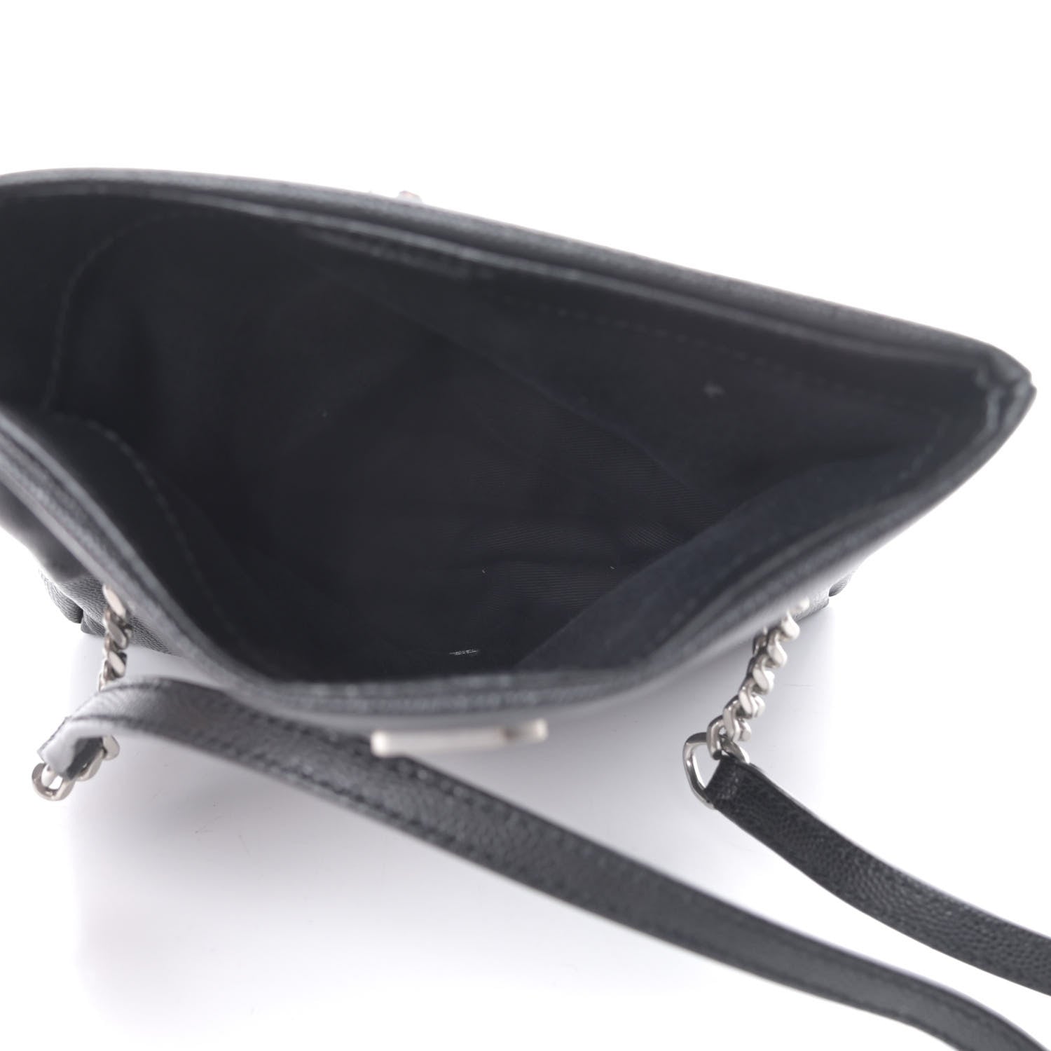 Saint Laurent Grain De Poudre Monogram Toy West Hollywood Fold-Over Bag Black 5 of 10