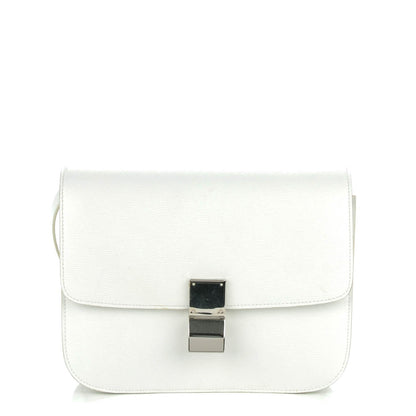 Celine Liege Calfskin Medium Classic Box Flap Bag White 1 of 8