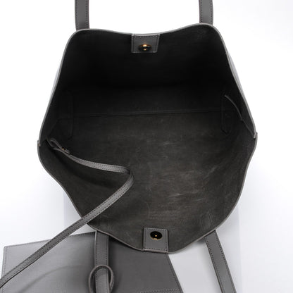 Saint Laurent Calfskin Medium Shopping Tote Light Gray 6 of 8