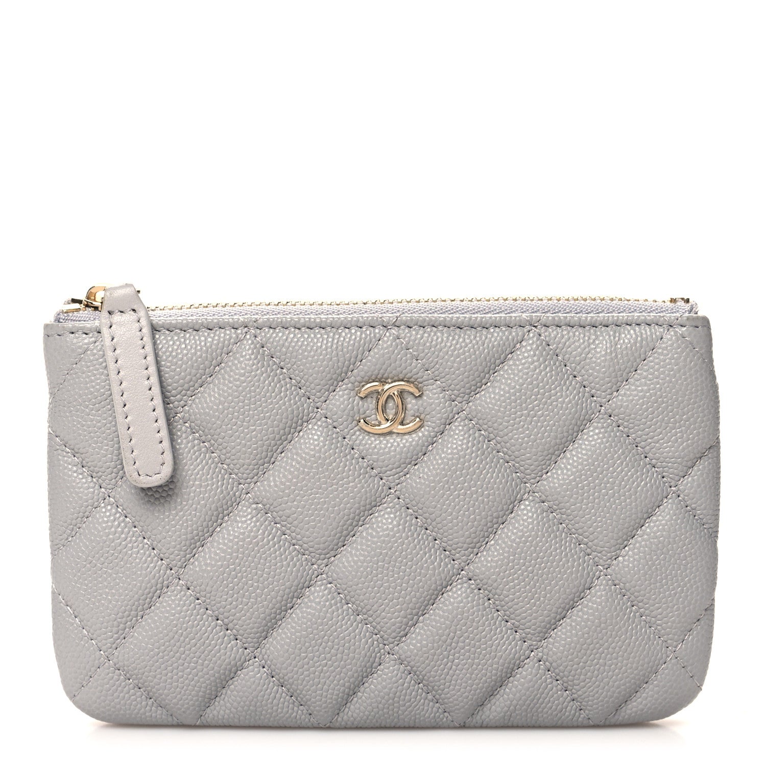 Chanel Caviar Quilted Small Cosmetic Case Grey 1 of 8