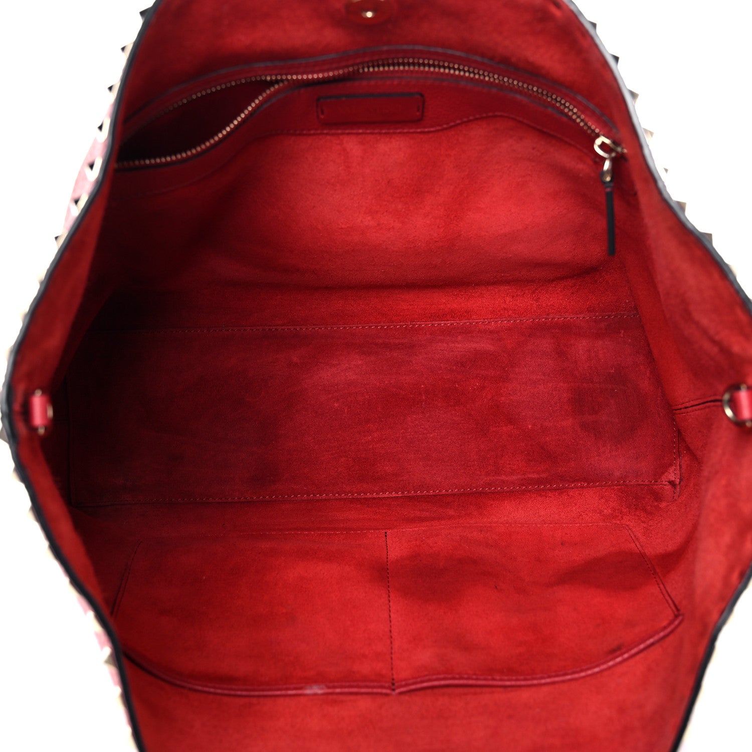 Valentino Garavani Grained Calfskin Rockstud Shoulder Tote Rosso Valentino 5 of 26