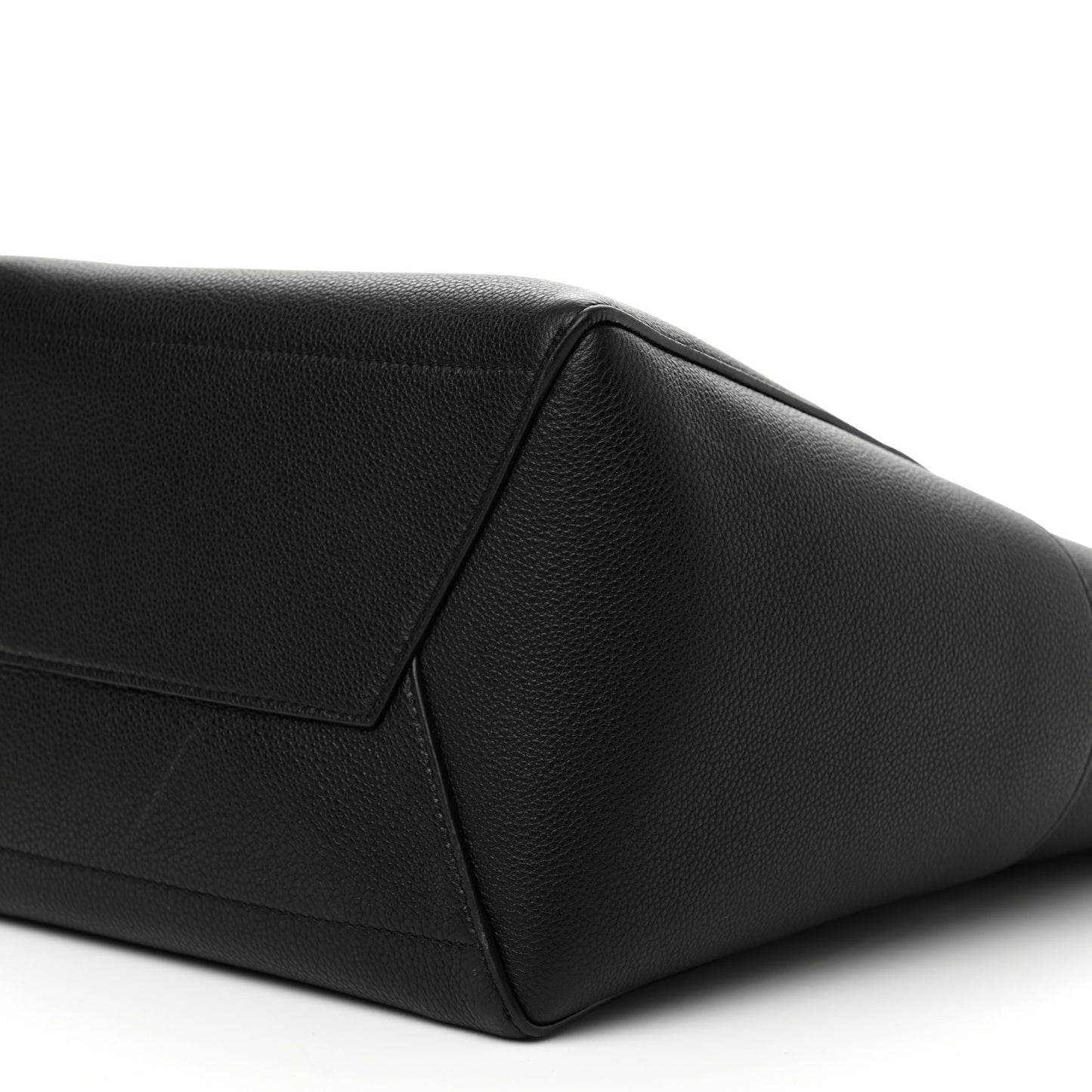 Soft Grained Calfskin Sangle Bucket Bag Black