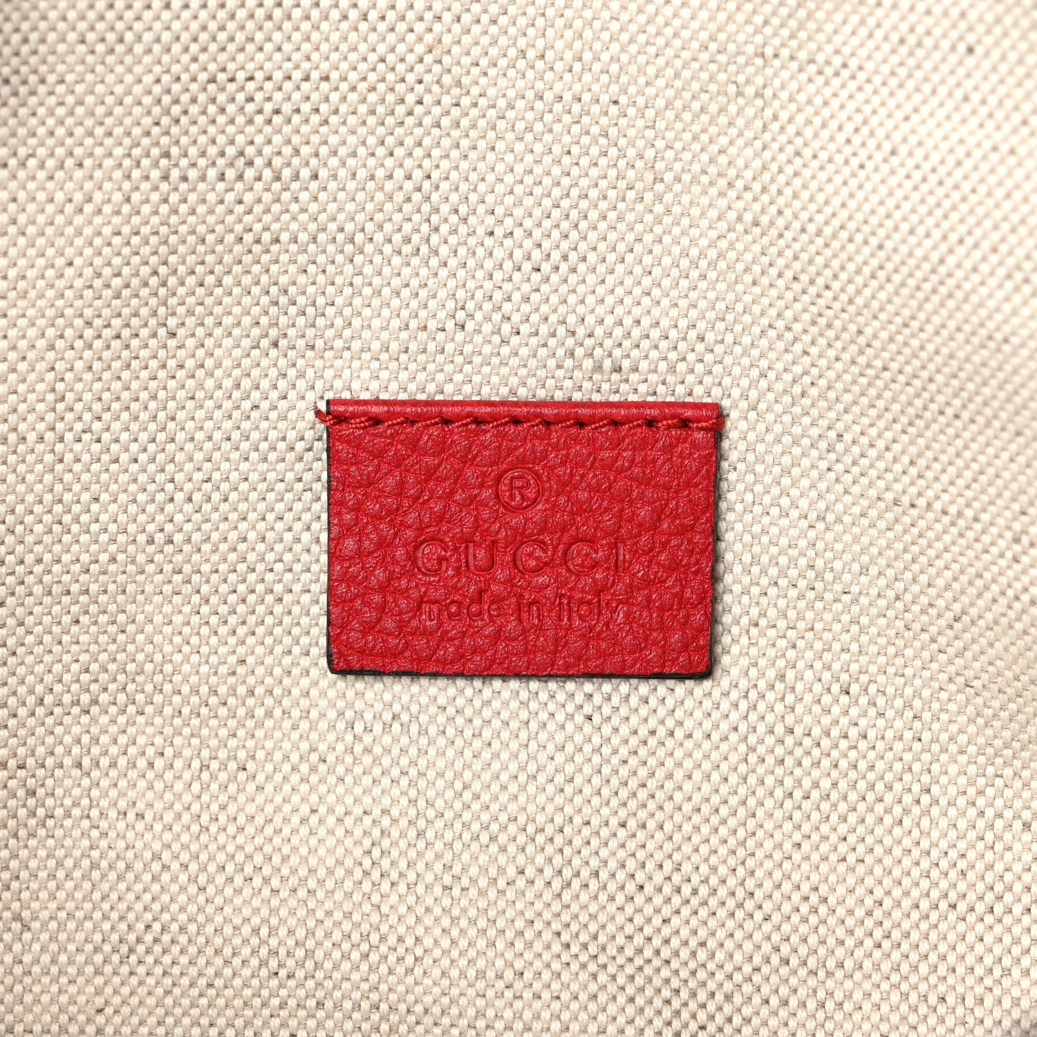 Gucci Grained Calfskin Logo Belt Bag Hibiscus Red 6 of 9