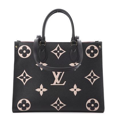 Louis Vuitton Empreinte Monogram Giant Onthego MM Black Beige 1 of 12