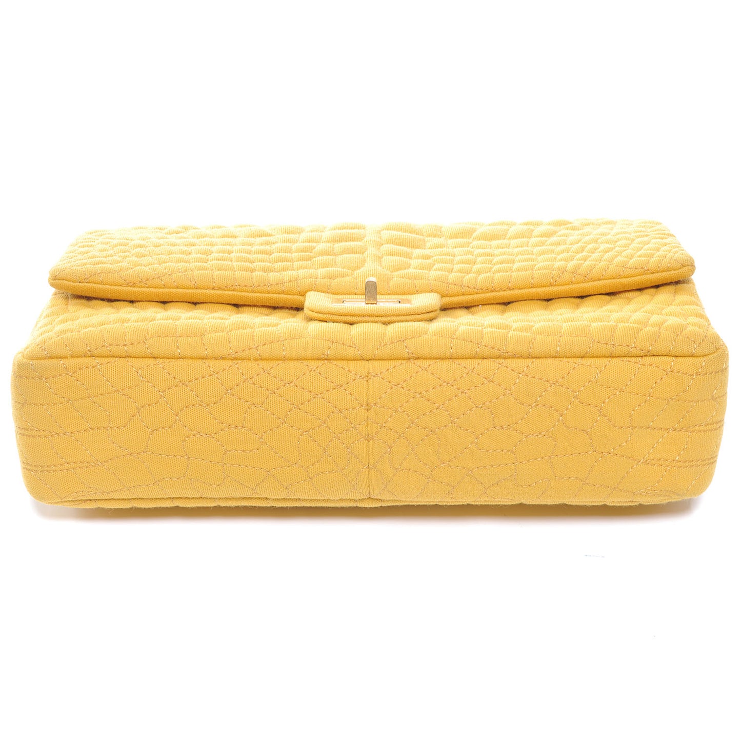 Jersey Crocodile Reissue Medium Flap Yellow