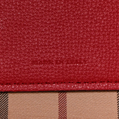 Burberry Haymarket Check Medium Reversible Tote Poppy Red 17 of 36