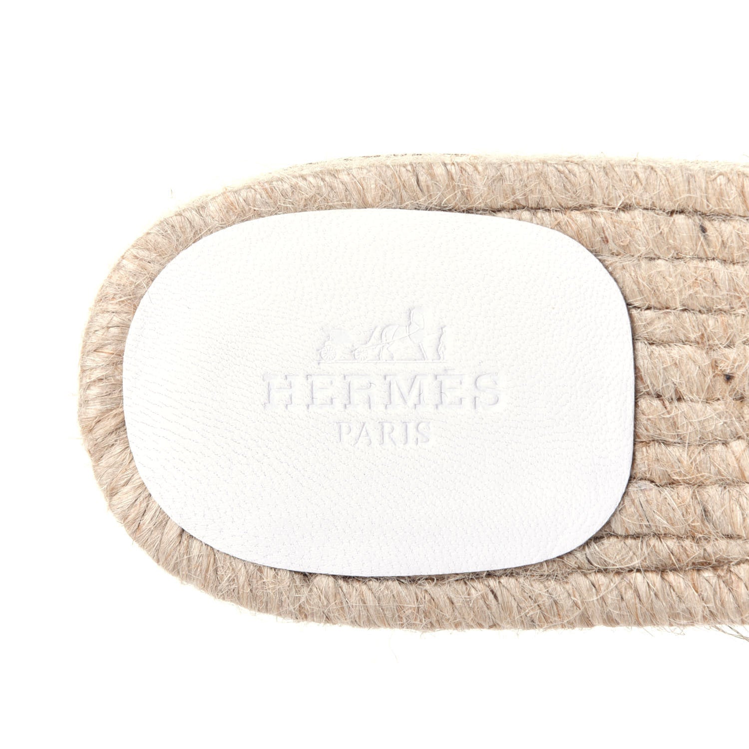 Hermes Nappa Ancone Espadrille Sandals 37 White Naturel 9 of 13